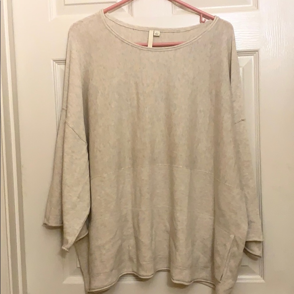 J Jill  cream Color top. Size large